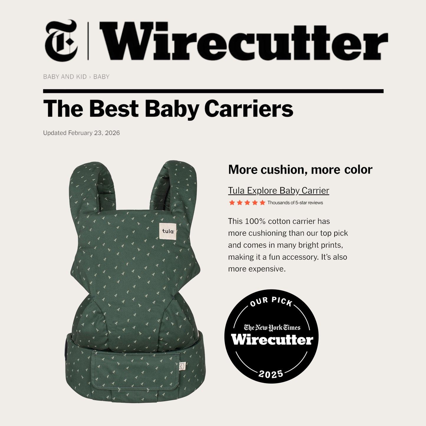 Mariam - Hemp Explore Baby Carrier
