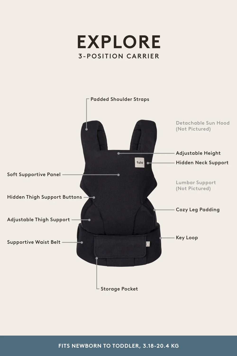 Nashville - Cotton Explore Baby Carrier