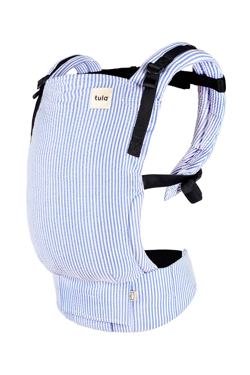 Classic Blue Seersucker Free to Grow Baby Carrier Baby Tula UK