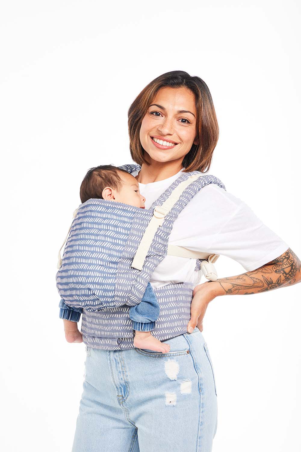 Ergonomic Free-to-Grow Baby Carrier Coast Beyond from Tula.