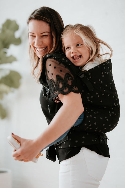 Tula Toddler Carrier Discover - Black with grey stars