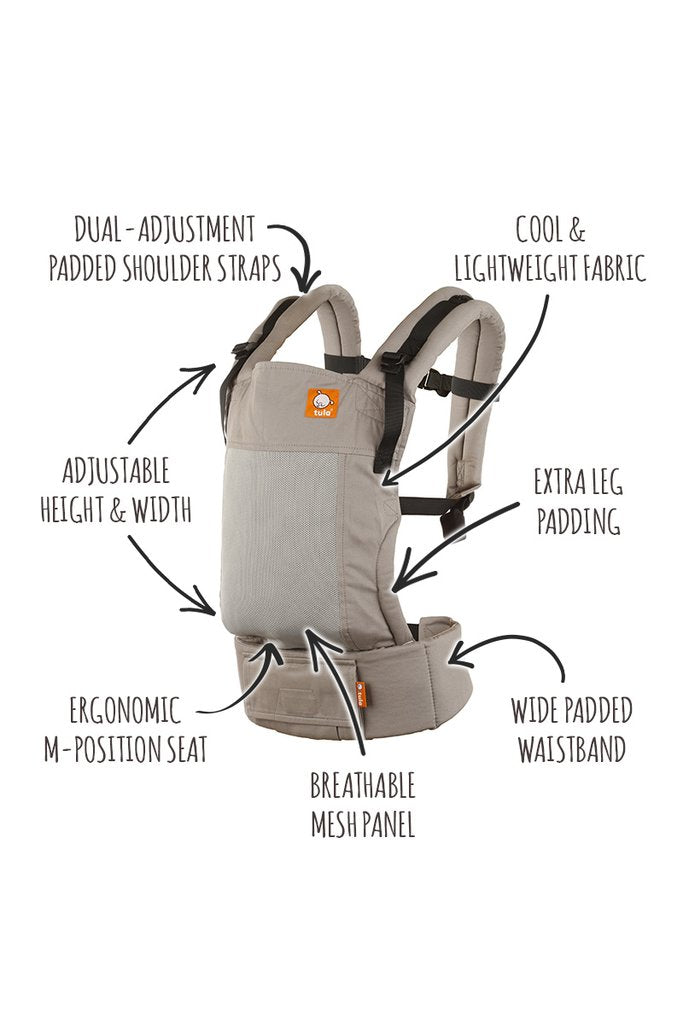 Overcast - Mesh Free-to-Grow Baby Carrier