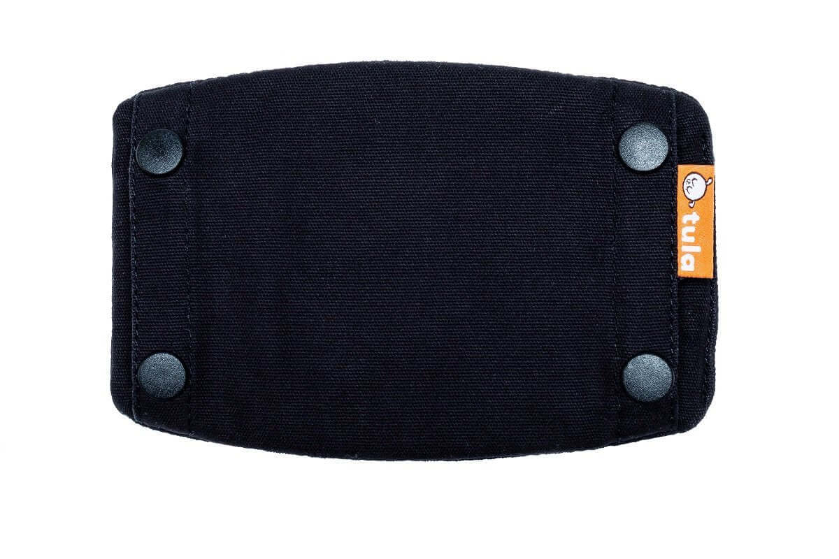 Black baby carrier back support.