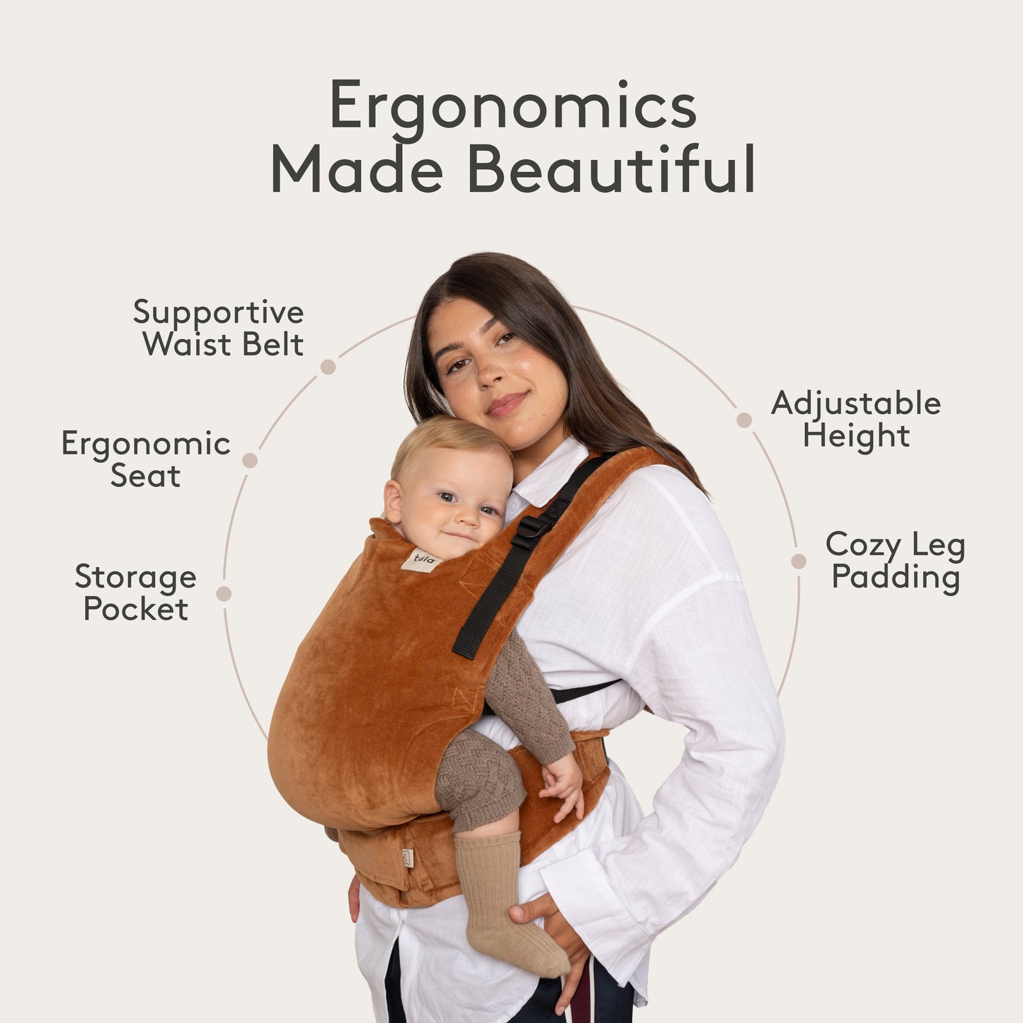 Sand - Linen Free-to-Grow Baby Carrier
