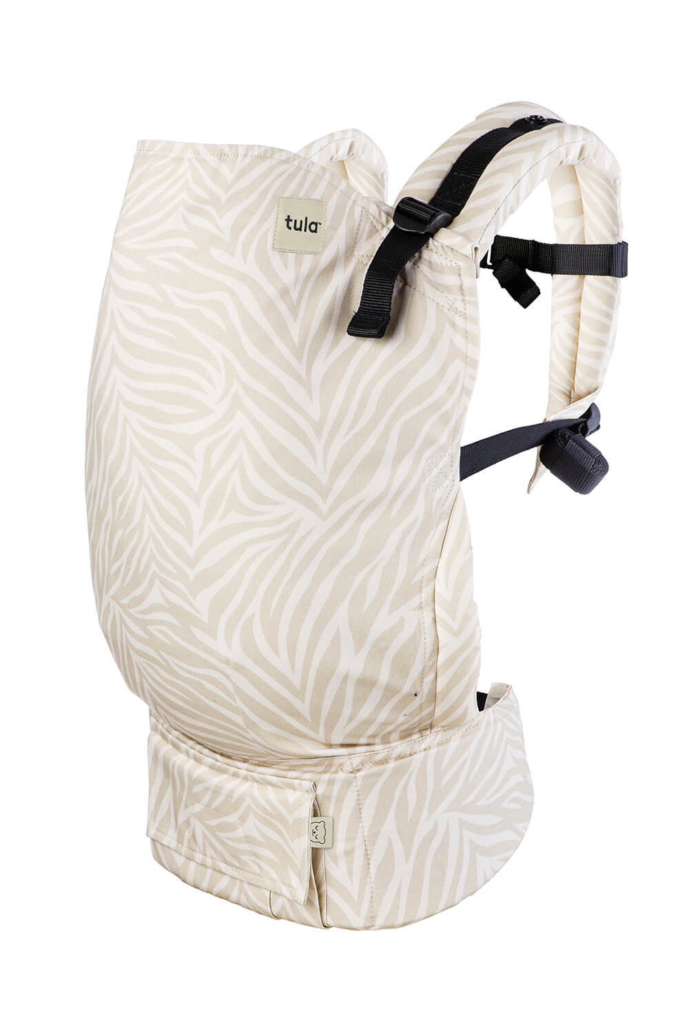 Tula Toddler Carrier Savanna i a subtle zebra print in creamy hues