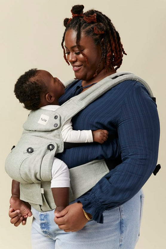 Greyish green linen Baby Carrier Tula Explore Spruce