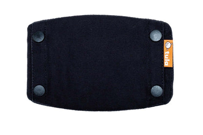 Black baby carrier back support.
