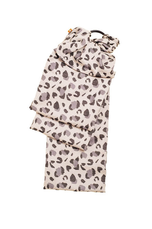 Tula's Ring Sling Snow Leopard in a snow leopard design.