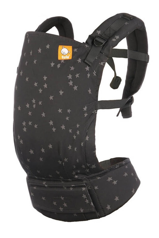 Baby carrier from birth Tula Free-to-Grow Discover in black with grey stars
