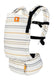 The Agate Tula Hemp Soft Free-to-Grow Baby Carrier in a color of desert stone, creams, grey, beige and greys