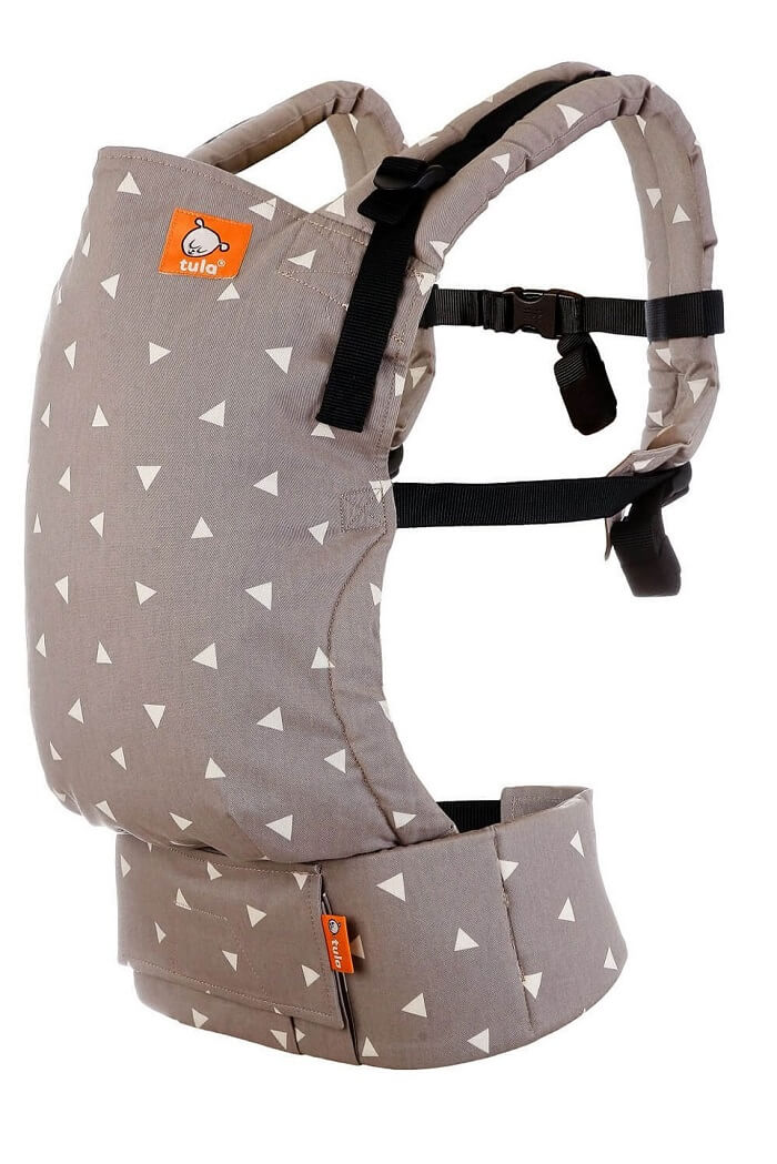 Tula Toddler Carrier Sleepy Dust - light grey with cream triangle pattern